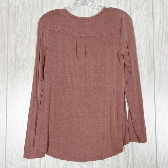 Soft Surroundings | Purple Button Front Long Sleeve Top Size X Small - Picture 2 of 5
